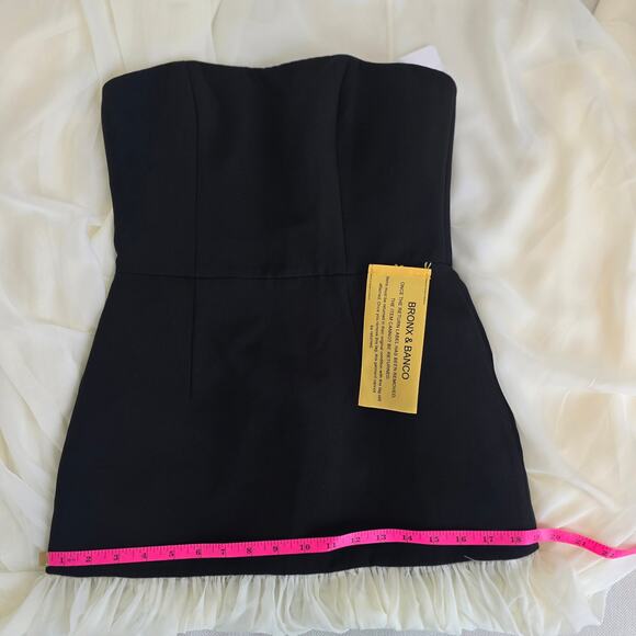 Bronx and Banco Adrian Strapless Drop-Waist Sheer bottom Maxi Dress Sz 6 Med NWT - Picture 11 of 14